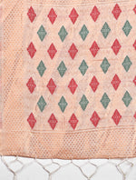 Thumbnail for Astita White Jacquard Saree with Tassels - Radiate Soft Elegance and Timeless Beauty - Distacart