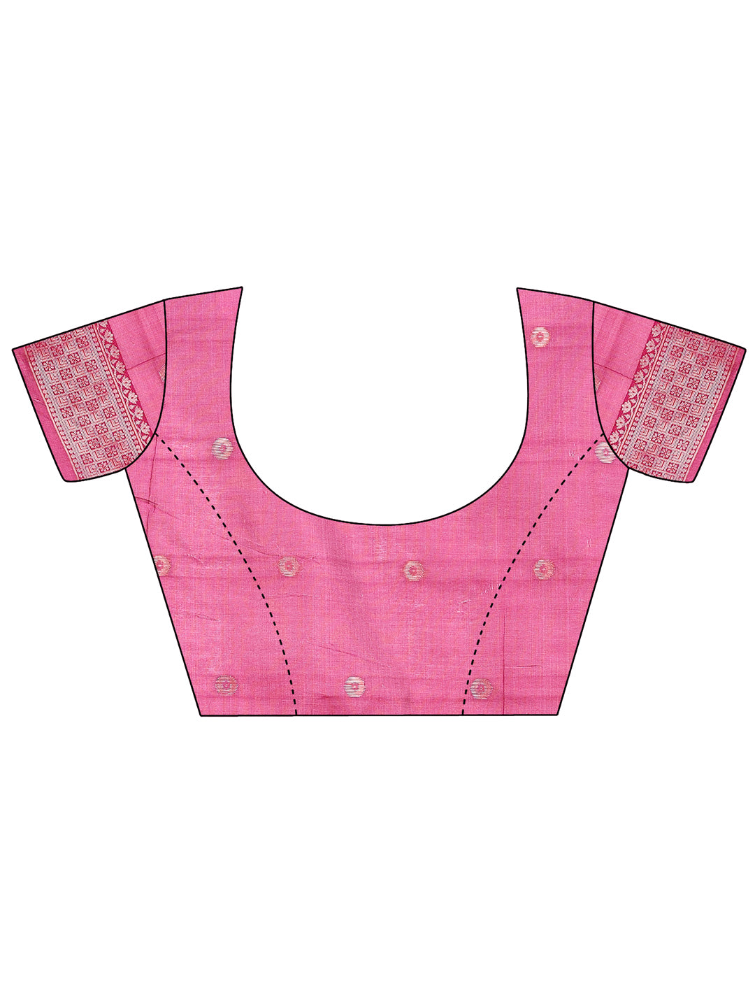 Astita Radiant Pink Linen Cotton Patola Saree - Where Tradition Dances with Elegance - Distacart