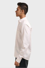 Thumbnail for Xkind Off White Silver Stripes Regular Fit Shirt