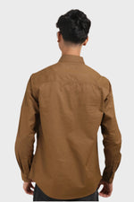Thumbnail for Jonesburg Brown Double Pocket Regular Fit Shirt