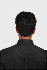 Thumbnail for Jonesburg Black Satin Slub Slim Fit Shirt