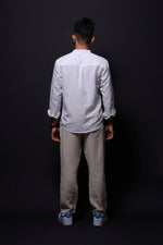 Thumbnail for Jonesburg White Linen Regular Fit Shirt