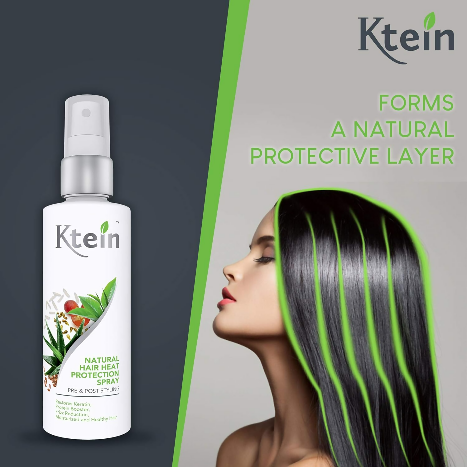 Ktein Natural Hair Heat Protection Spray - Distacart