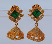 Thumbnail for AD Emerald Designer Jhumkas - Distacart