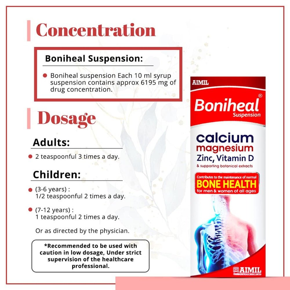 Aimil Ayurvedic Boniheal Suspension Dosage