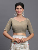 Thumbnail for Astita Linen Cotton Beige Saree