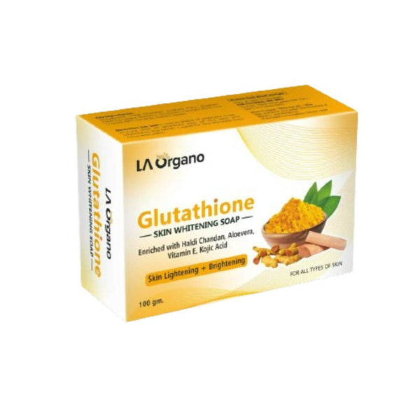 LA Organo Glutathione Haldi Chandan Skin Lightening & Brightening Soap - Distacart