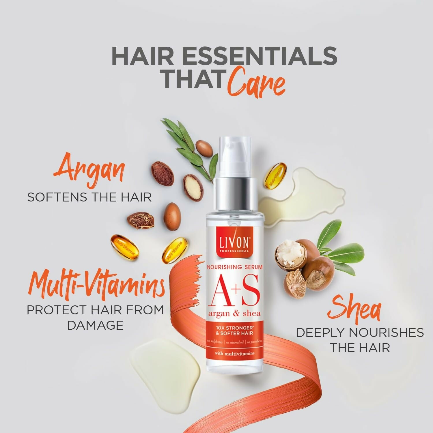 Livon Professional Nourishing Serum With Argan, Shea & Multivitamins - Distacart