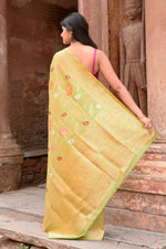 Thumbnail for Joban Fashion Light Green Banarasi Katan Pure Handloom Banarasi Silk Saree