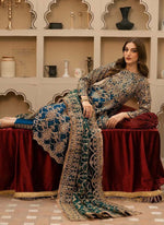 Thumbnail for Prazu Fashion Rama Green Georgette Sequence Salwar Suit