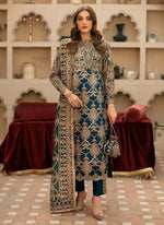 Thumbnail for Prazu Fashion Rama Green Georgette Sequence Salwar Suit