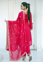 Thumbnail for Prazu Fashion Red Silk Embriodered Salwar Suit