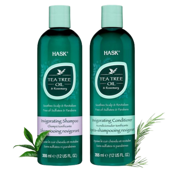 HASK Tea Tree Oil & Rosemary Invigorating Shampoo And Conditioner - Distacart