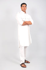 Thumbnail for Bluesaanchi Men's Pathani White Color Kurta With Trouser Pant - Distacart