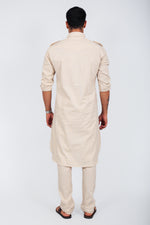 Thumbnail for Bluesaanchi Men's Pathani Cream Color Kurta With Trouser Pant - Distacart