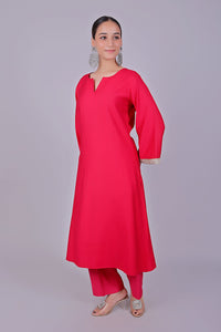 Thumbnail for Bluesaanchi Women's Hot Pink Kurti Pajama Set