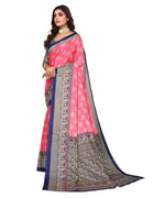 Thumbnail for Vamika peach Printed Art Silk Saree - Distacart