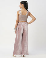 Thumbnail for Lil Drama Glam Up Girls Grey Pant With Satin Top Party Co-Ordinate Set - Distacart