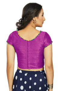 Thumbnail for Aastha Fashion Women's Purple Art Silk Designer Party Wear Readymade Blouse - Distacart