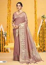 Thumbnail for Prazu Fashion Peach Assam Silk Weaving Wedding Wear Saree