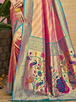 Thumbnail for Sangam Prints Multi Color Kanjivaram Silk Woven Work Traditional Saree