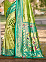 Thumbnail for Sangam Prints Multi Color Kanjivaram Silk Woven Work Traditional Saree