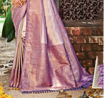 Thumbnail for Sangam Prints Lavender  Kanjivaram Silk Woven Work Traditional Saree