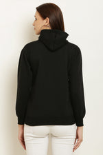 Thumbnail for PAVONINE Black Color Bts-Design Pullover Hoodie Sweatshirt For Girls - Distacart