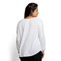Thumbnail for NOZ2TOZ Embroidered top for women - White