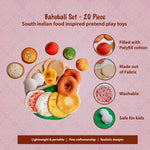 Thumbnail for The Small Wonderland Bahubali Set-20 Piece Set-South Indian food inspired Pretend Play Food Toys