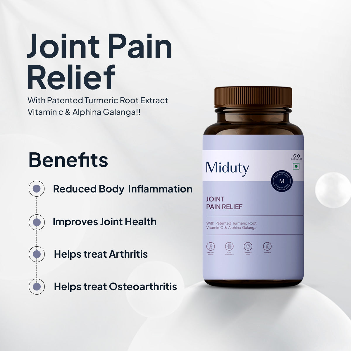 Miduty by Palak Notes Joint Pain Relief Capsules - Distacart