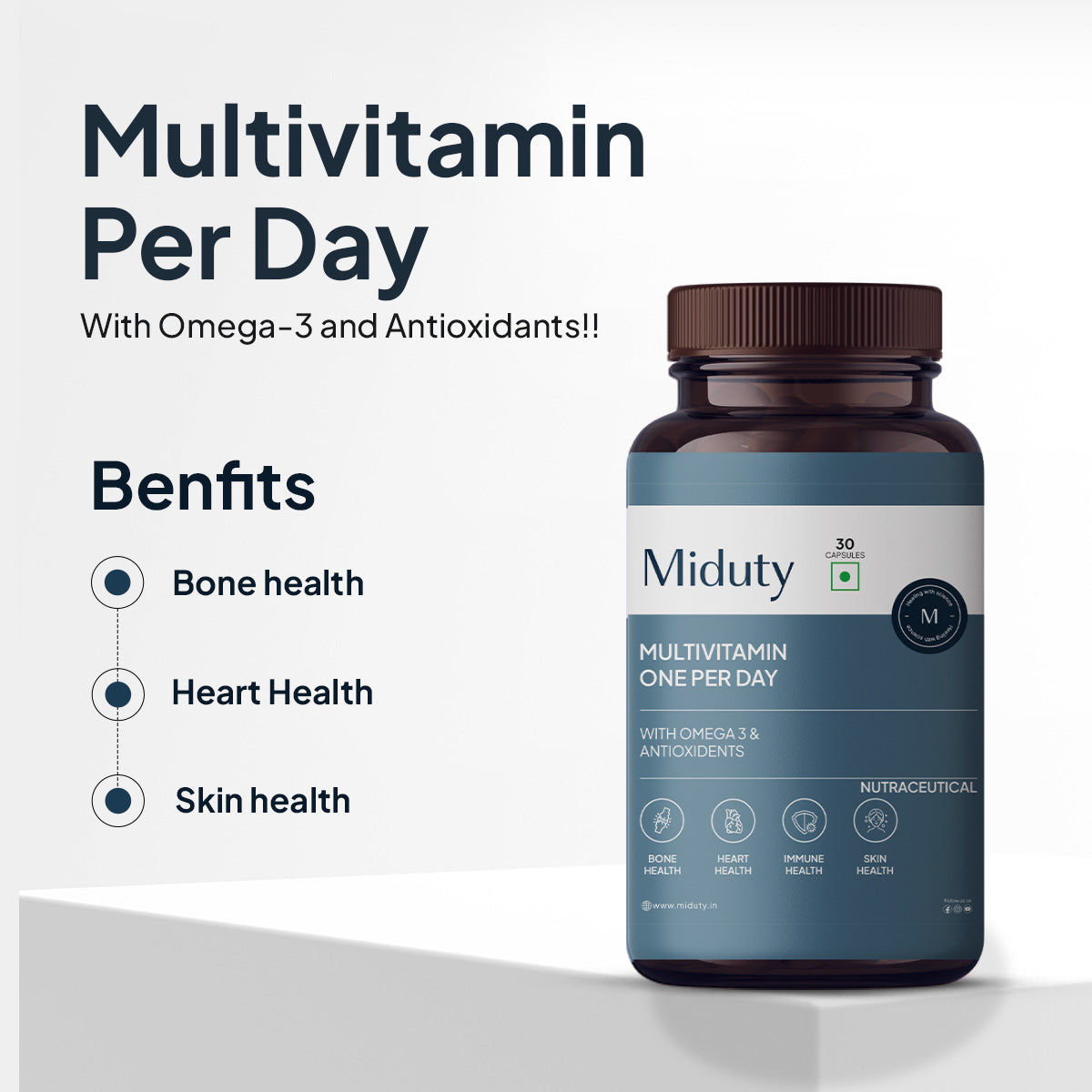 Miduty by Palak Notes Multivitamin One Per Day Capsules - Distacart