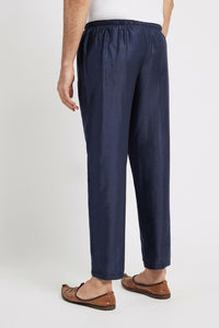 Thumbnail for Ethnic India Blue solid Pant for Men - Distacart