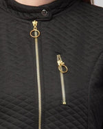 Thumbnail for PAVONINE Black Color Burfi-Design Zipper Jacket For Girls - Distacart