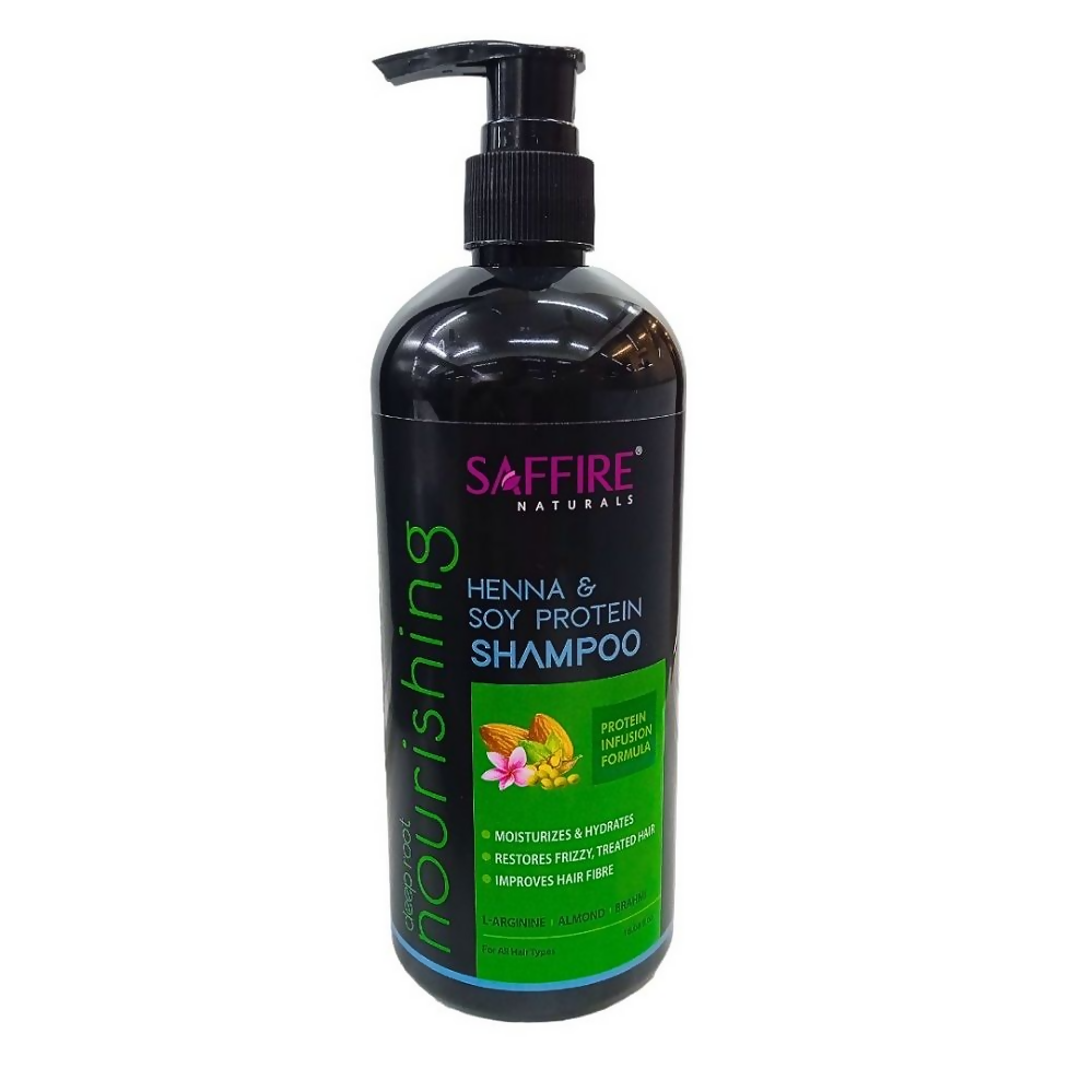 Saffire Naturals Henna & Soy Protein Deep Root Nourishing Shampoo - Distacart