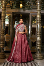 Thumbnail for Lehenga Mart Designer Lehenga Choli - Maroon - Distacart