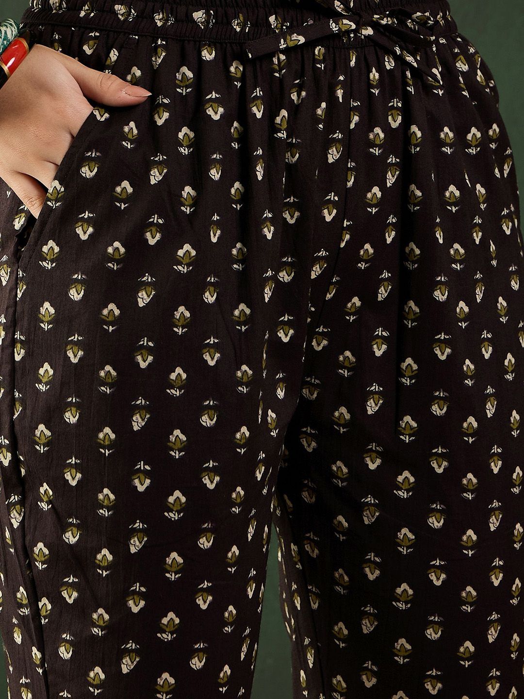 Sangria Printed Pure Cotton Kurta Set With Dupatta - Distacart