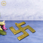 Thumbnail for Brass Swastik: Auspicious Emblem for Homes - Distacart