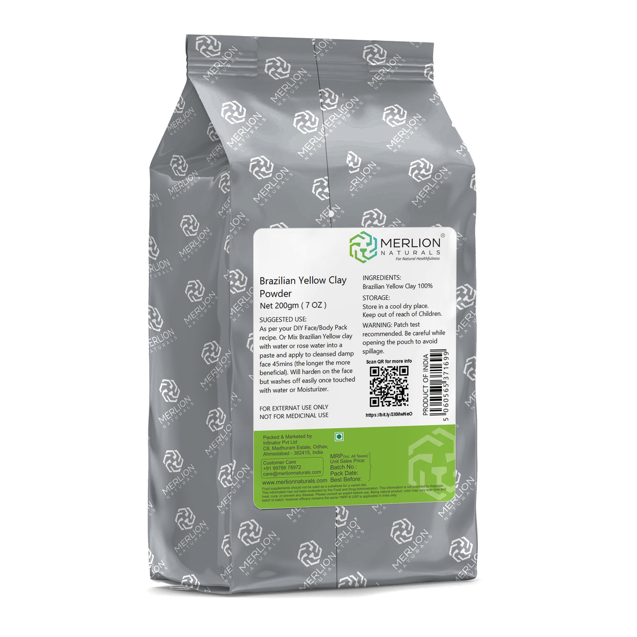 Merlion Naturals Brazilian Yellow Clay Powder - Distacart