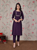 Thumbnail for Ode by House of Pataudi Women Embroidered Straight Kurta - Distacart