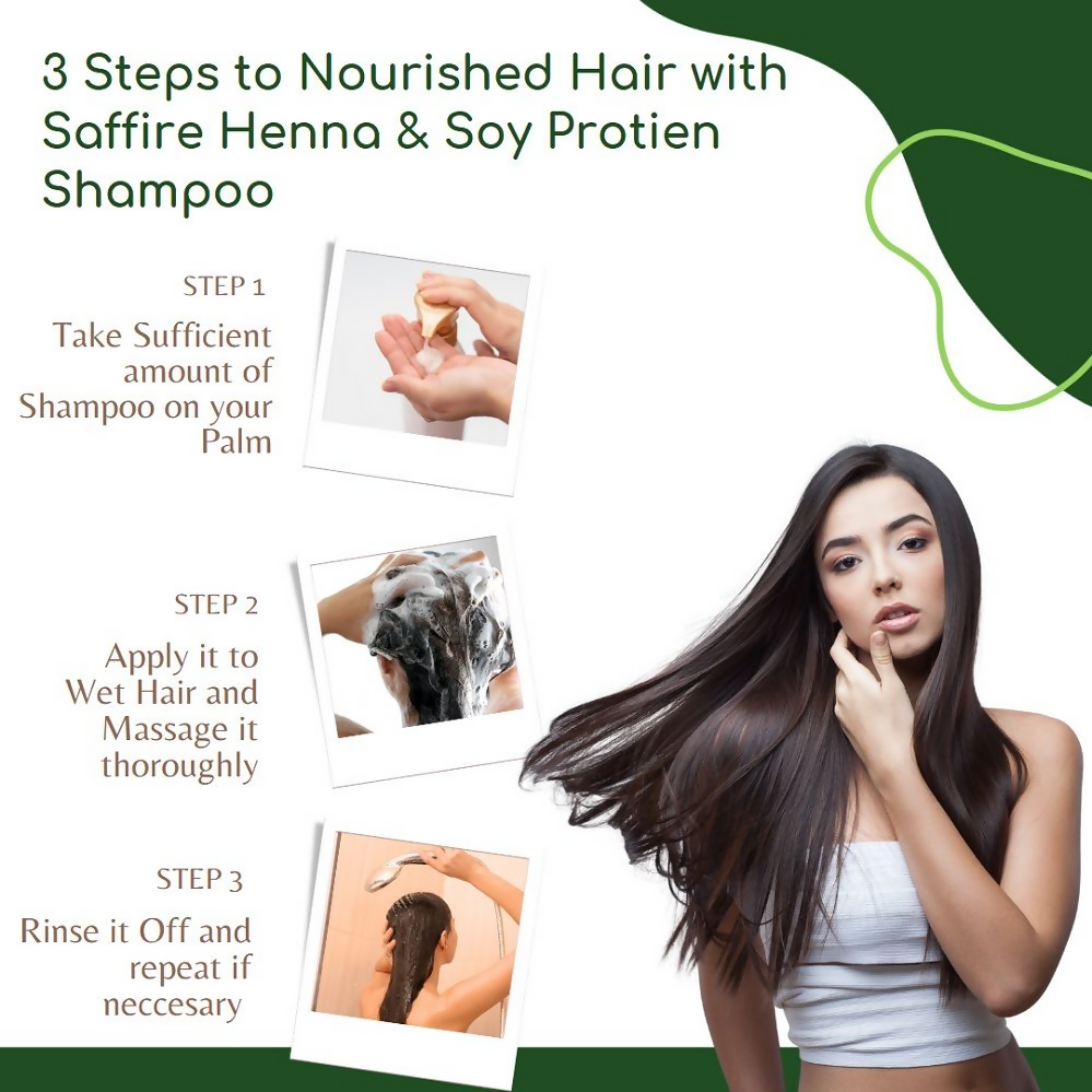 Saffire Naturals Henna & Soy Protein Deep Root Nourishing Shampoo - Distacart