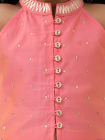 Thumbnail for Lil Drama Mishti Peach Top and Pant Set For Girls