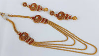 Thumbnail for Pink & White kemp layer necklace set