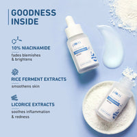 Thumbnail for Plum 10% Niacinamide Brightening Face Serum With Rice Water - Fades Blemishes & Dark Spots, Beginner Friendly