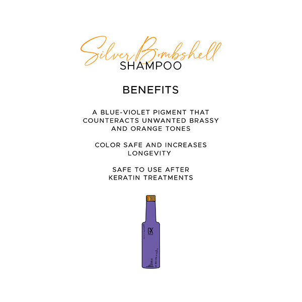 GK Hair Silver Bombshell Shampoo For Blonde & Color - Distacart
