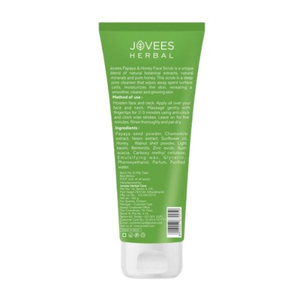 Jovees Papaya & Honey Face Scrub - Distacart