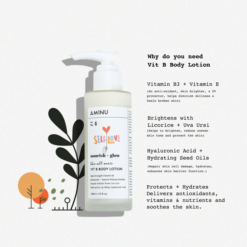 Aminu Vit B Body Lotion for Brightening, Healing & Nourshing - Distacart