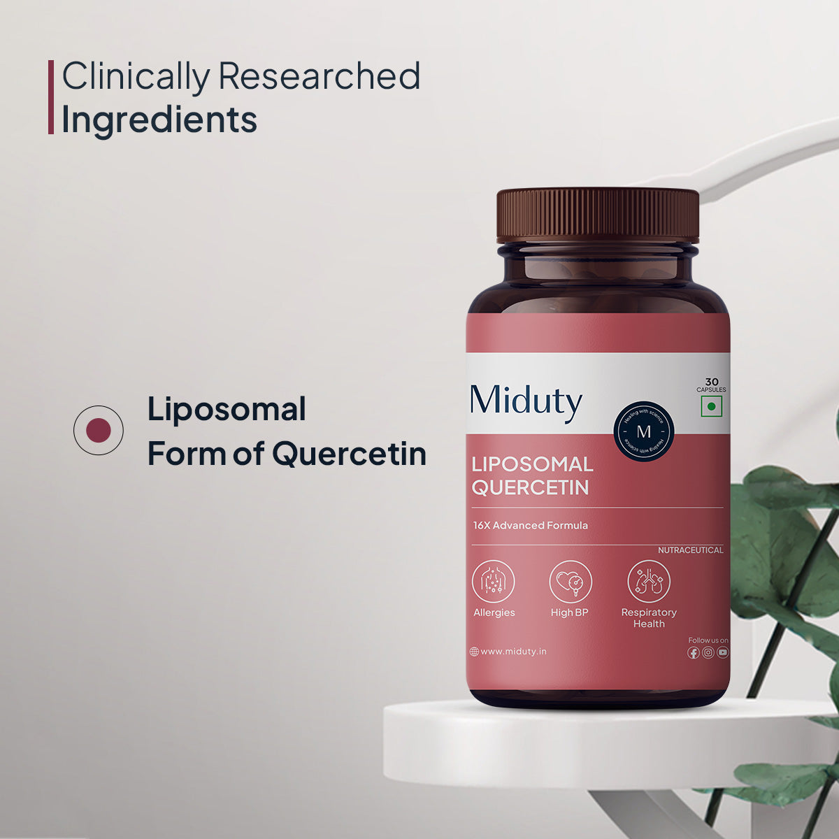 Miduty by Palak Notes Liposomal Quercetin Capsules - Distacart