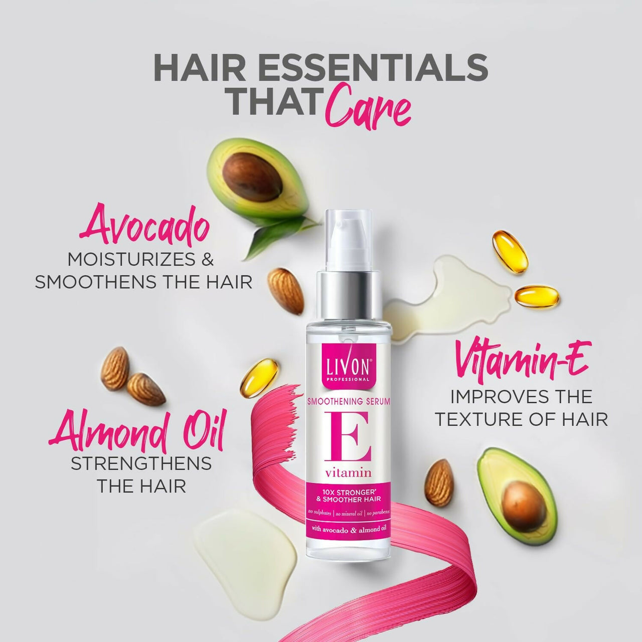 Livon Professional Smoothening Serum For Women & Men With Vitamin E - Distacart