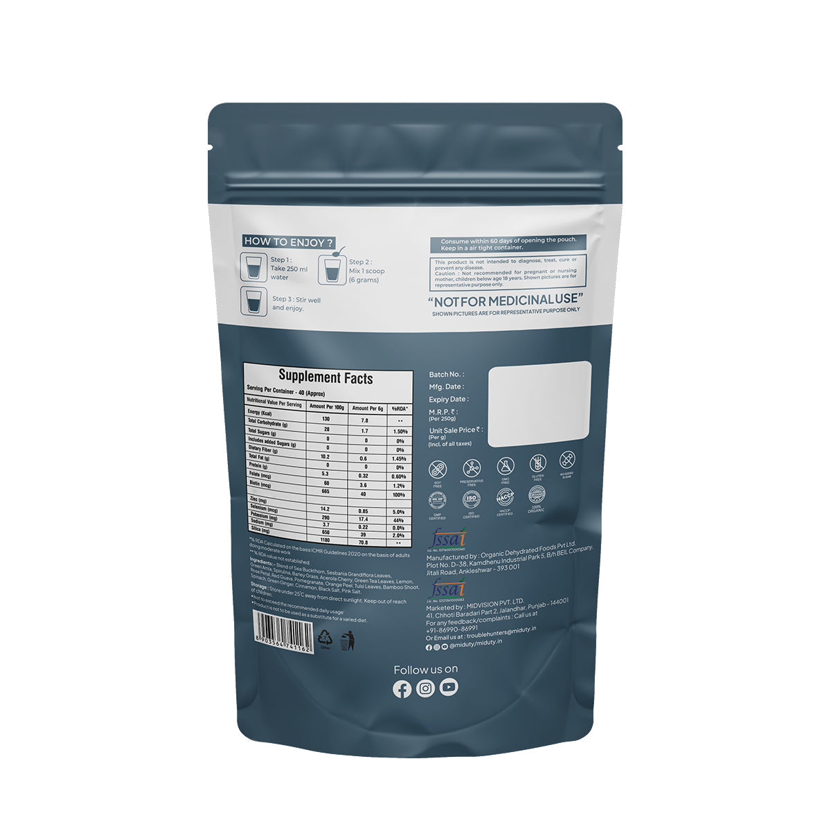 Miduty by Palak Notes Organic Plant Based Collagen - Distacart